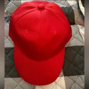 Solid Red Hat Men’s Baseball Cap